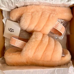 UGG FLUFF YEAH SLIDES Peach